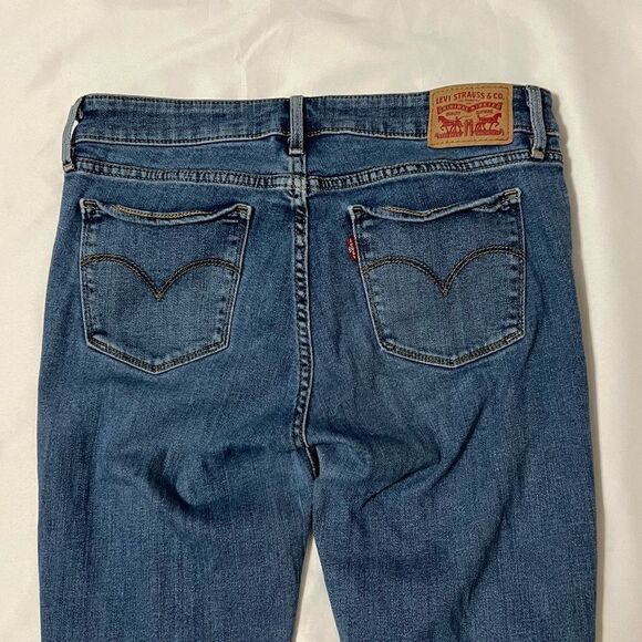 Levi’s 711 Skinny Distressed Raw Hem Mid Rise Jeans Size 28 - Picture 8 of 13